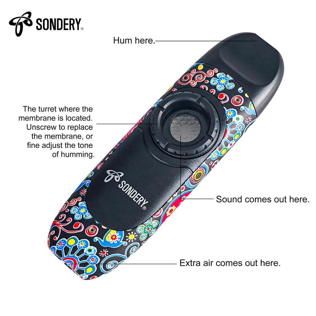 Kazoo Kazoo Vibrierende Membran mit 5 Stück Hals Spitze Tasche Tasche Musikinstrument Geschenk für alle Altersgruppen