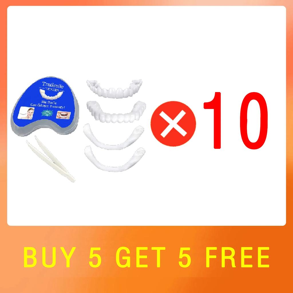 Silicone Denture Set Temporary Fake Teeth Orthodontic Braces Oral Care Whitening Simulation Dentures for Hygiene