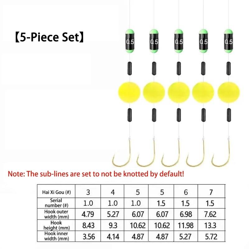 5pcs Ready Made Carp Fishing Hook Carp Rigs Lures Anti Bottom Hair Rigs Hook Barbed Hook Saltwater Fishing Accessories