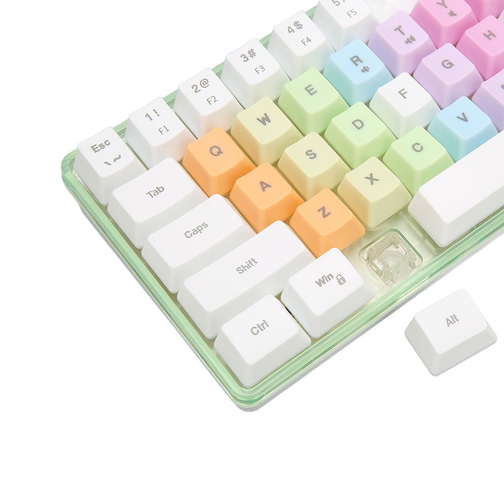 61 Keys Mechanical Keyboard RGB Backlight Colorful Keycaps Wired Mechanical Keyboard for Gaming Work