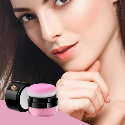 5G Cushion Blush Highly Pigmented Lips Eyes Cheeks Blusher with Soft Puff Lightweight Women Makeup Natural Loose Powder Face Blush