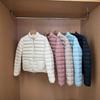 [% White Goose Down] High-end Light and Thin Down Jacket M * Women's Short Stand-up Collar Ribs Slim Jacket