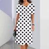 Elegant Fashion Short Sleeve T-shirt Dress Beach Vacation Midi Dresses Women 3d Print Clothing