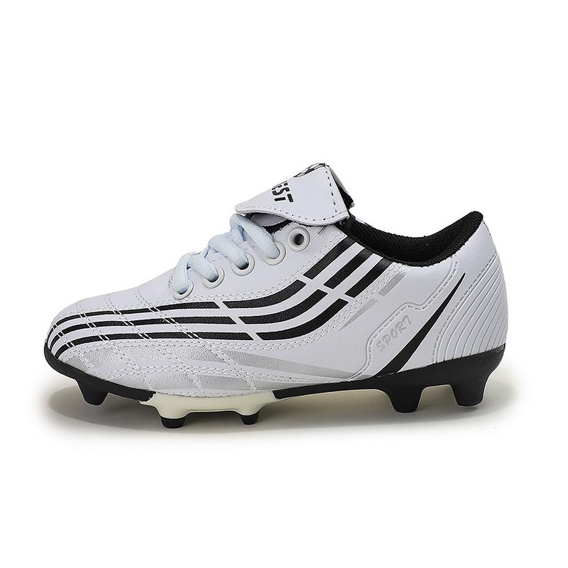 Youth Long Spike Soccer Shoes Size 31-39 TF Primary School Training Sneakers Soccer Shoes Lace Up Anti Slip Lightweight Sneaker