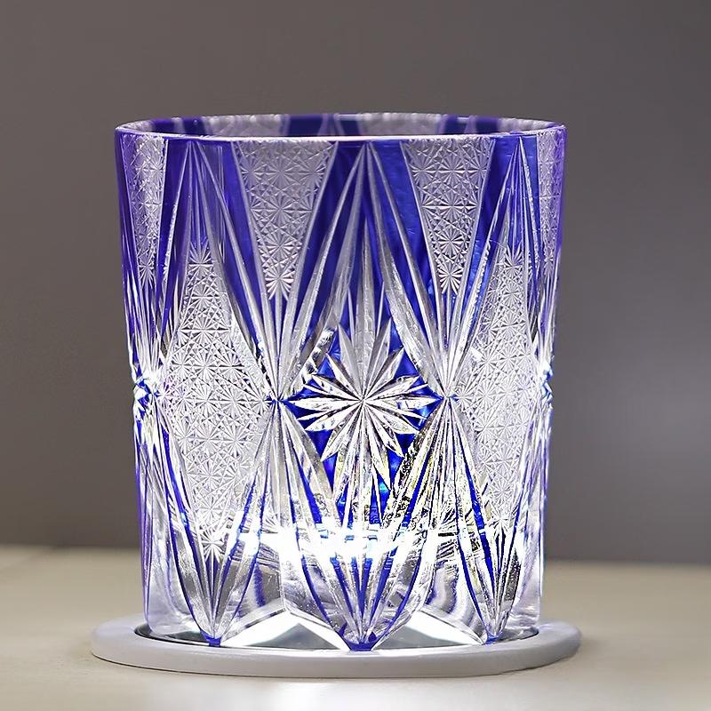 Japanese Edo Kiriko Crystal Whiskey Glass