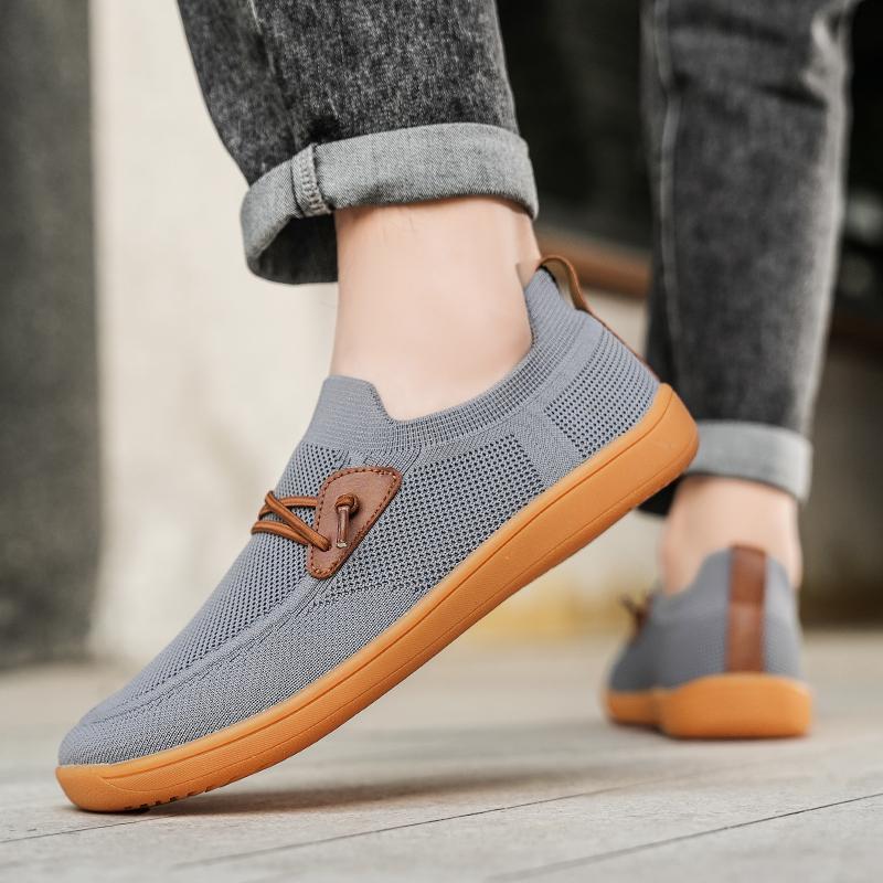 Men's Wide Footed Shoes Anti Slip Walking Sports Shoes Lightweight and Breathable One Foot Running Shoe Fitness Tennis Shoes