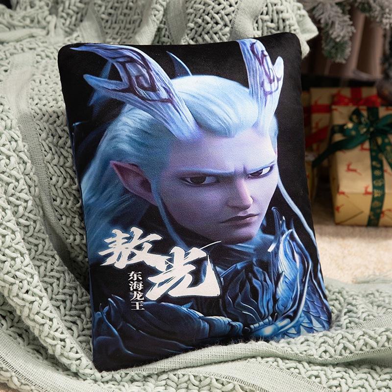 Devil Boy Nezha Printed Pillow Office Cushion Pillow Home Sofa Cushion Plush Toy