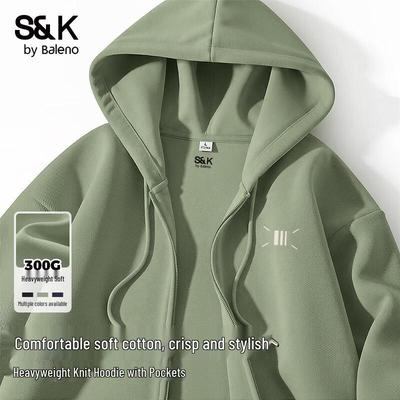Baleno Men's Loose Fit Zipper Hoodie Sweatshirt