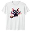 Cute Bat Halloween Flying Broomstick Graphic Unisex Tee