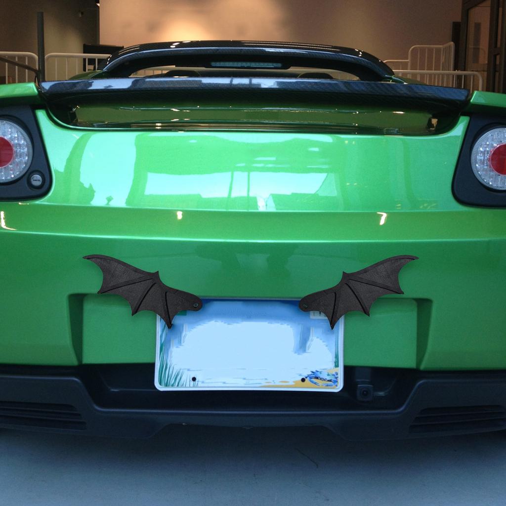 1 Paar Vleermuisvleugel Decoratie Houten Grappige Decoratieve Vleermuisvleugels Voor Auto Kentekenplaat Muur Feest