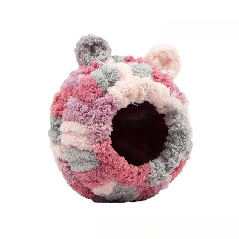Plush Woven Parrot Bird Nest Soft Warm Cave Hut Multiple Colors Cozy Rest House for Small Pet Birds Cage Indoor