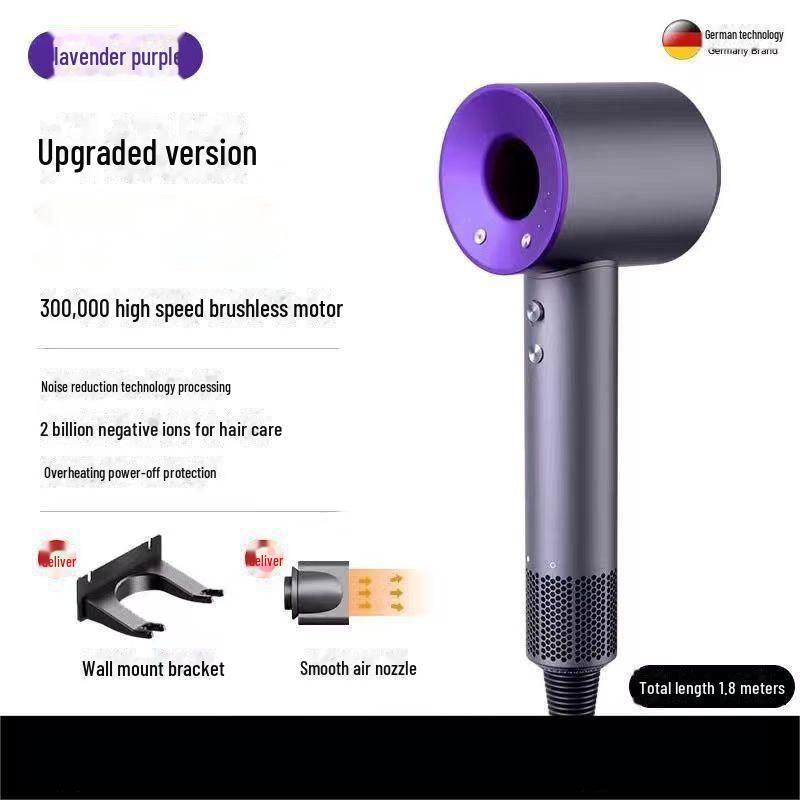 Uscător de păr Mousen cu control al temperaturii de mare viteză: Cald/Rece, Ioni negativi, Design fără frunze