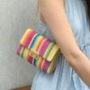 Sweet Wind Fashion Straw Double Head Lock Shoulder Bag Bag Summer New Trend Chain Messenger Bag One Piece