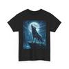 Howling Wolf Graphic Tee | Majestic Big Wolf Print, Blue Nature, Night Moon