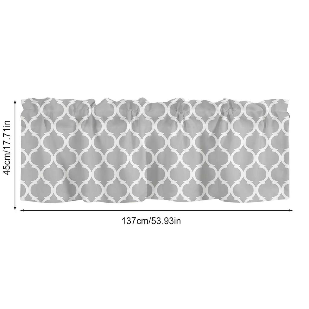 Lemon and Tartan Window Top Curtain Fashion Printing Light Blocking Short Window Valance Curtain for Kitchen Bedroom