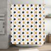 Halloween Shower Curtain with Black Orange Pumpkin Face Check Mark Pattern Waterproof Fabric for Home Decor Bathroom Accessories