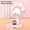 Mobile Phone Holder Foldable Cat Paw Stand Adjustable Multi-Angle Rotation Acrylic Phone And Tablet Holder for Desk Office Travel Use