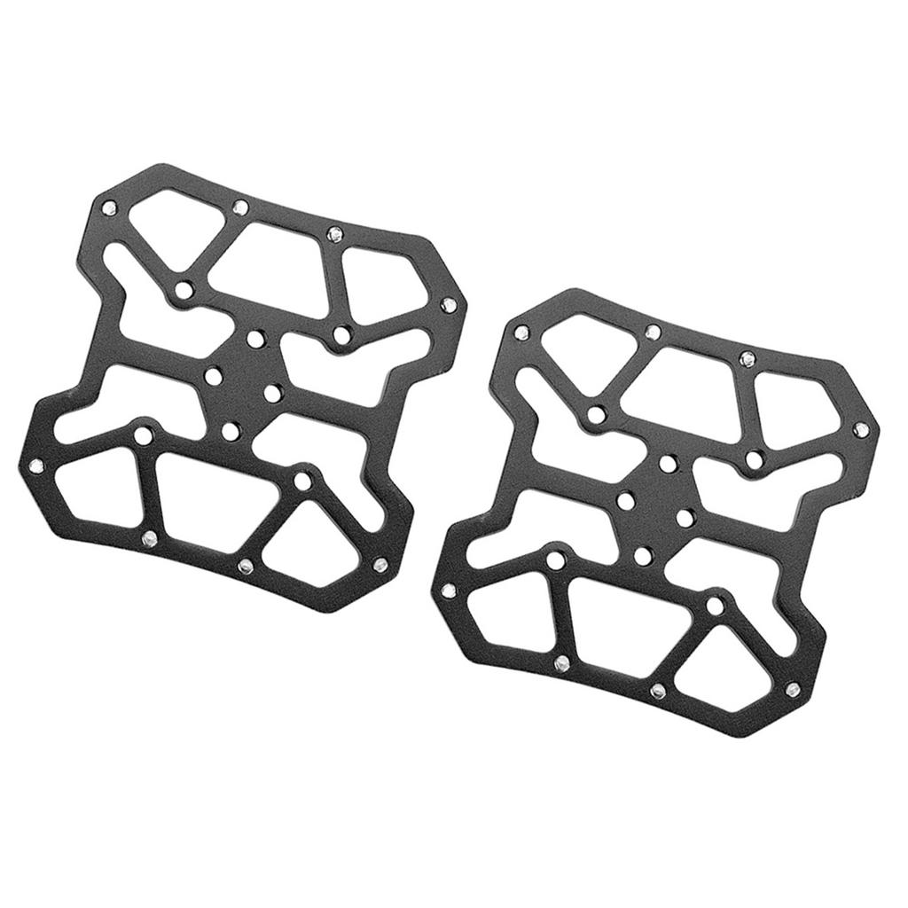 1 Para stopu aluminium Rowerowe Pedały bezwypinane Adaptery do (czarny)