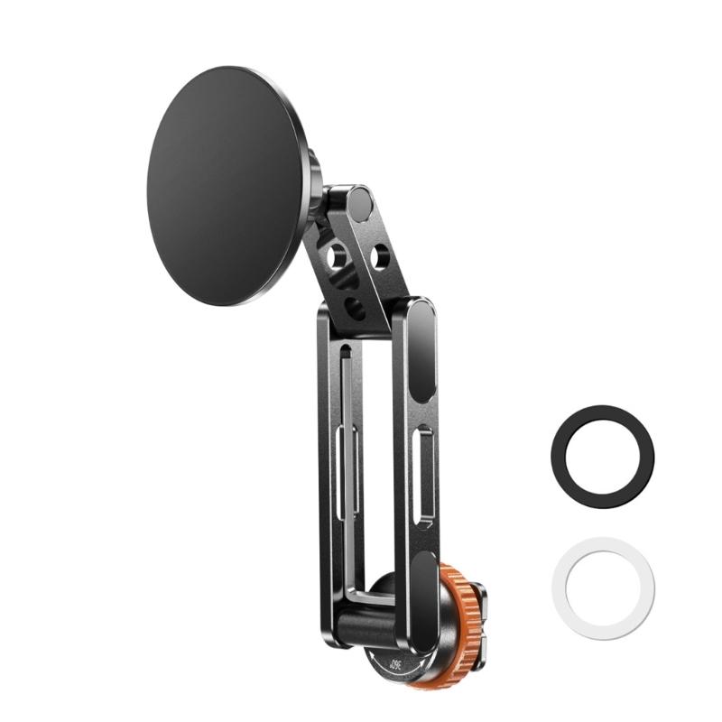 

Rotatable Camera Phone Holder Cold Shoe Mount 1/4 Threaded Base For Smartphones Double Joint Adjustment System 1