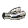 1Pc Universal Car Exhaust Muffler Tip Round Stainless Steel Car Tail Rear Chrome Round Exhaust Pipe Tail Muffler Tip Pipe Silver