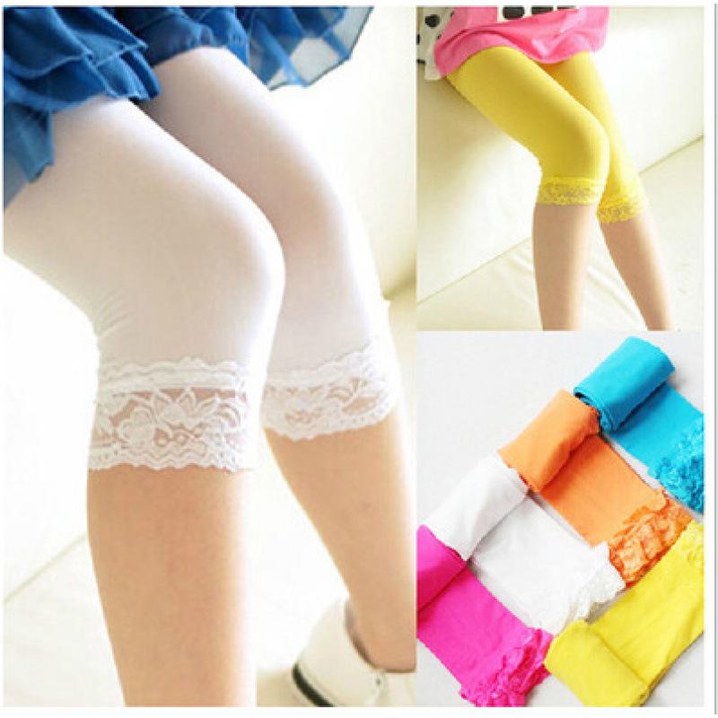 Spring Style Velvet Lace Tights and Dance Capri Socks for Girls