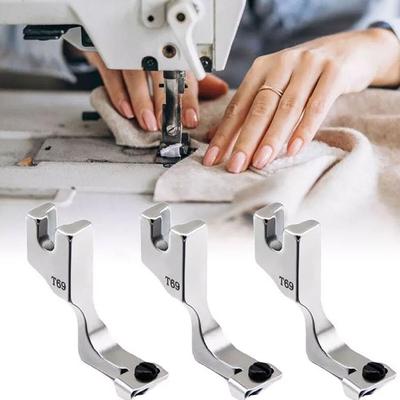 Prensatelas Ajustable T69 con Cremallera Invisible Pies para Cremallera Unilaterales para Máquina de Coser Industrial de Aguja Sencilla Accesorio