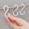 Wear-resistant Crossbar Clothes Hook S Shaped Shower Curtain Hooks Practical Windproof Lock Hook