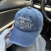 Fashion Hat Women's Spring and Autumn American Retro Denim Embroidered Baseball Cap Unisex Cap Versatile Sunscreen Visor