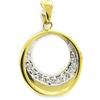 Les Trésors De Lily [G7831] - Gold Plated Pendant 'Goddess' White Gold - 20 Mm