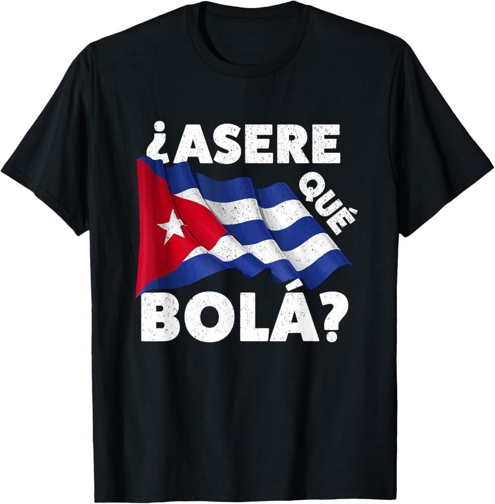 

Cool Cuban Flag w/ Funny Cuban Saying Spanish Greeting T-Shirt Unisex T-Shirt XXL