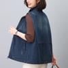 2024 Women's Lightweight Denim Vest: Spring & Autumn Sleeveless Jacket, Age-Reducing Style for Moms