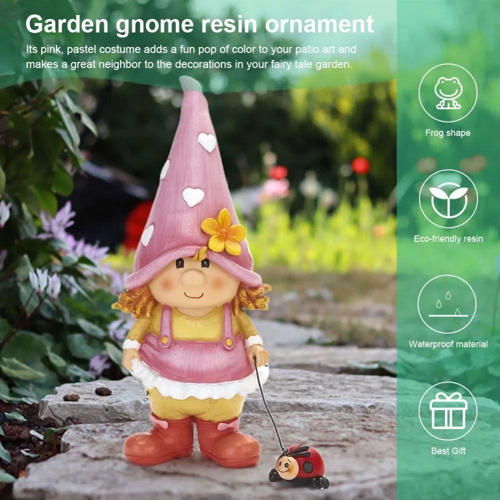 Resin Craft Dwarf Miniatures Cartoon Elf Dwarf Ornaments Funny Garden Gnome Figurine Garden