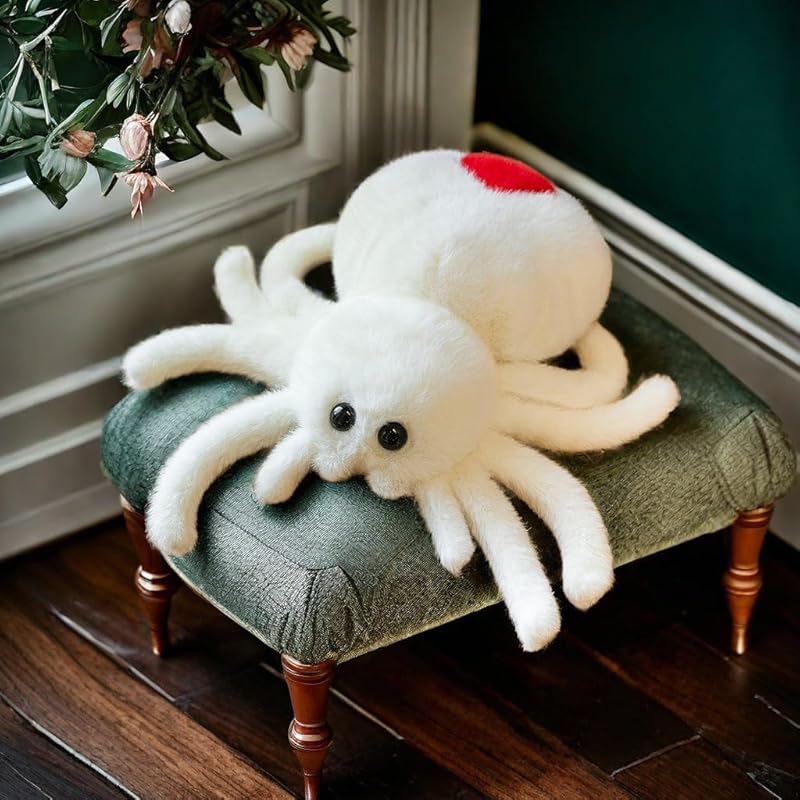 Halloween Stuffed Animal Spider Plush Soft Fur Huggable Green Spiders Pillow, Adorable Playtime Plush Toy,Stuffed Spider Super Soft Plush Doll Animal