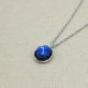Used SWAROVSKI Necklace Blue Stone Necklace