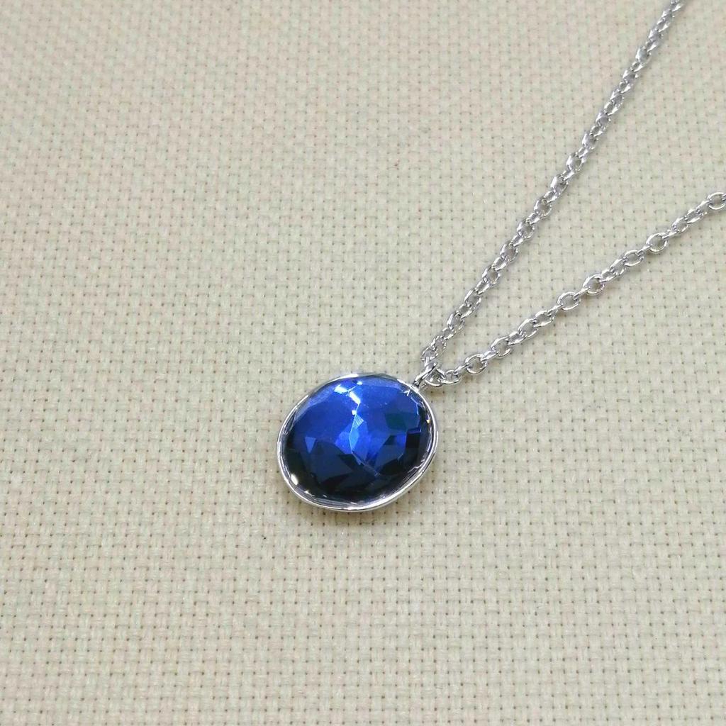 Used SWAROVSKI Necklace Blue Stone Necklace