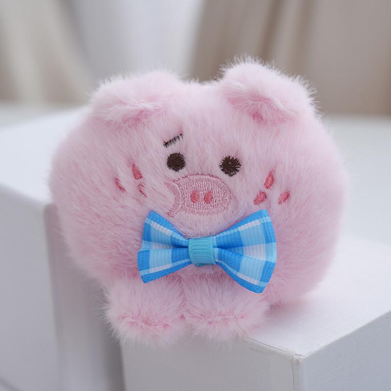 Sweet Adorable Pig Plush Toy With Bow Tie Keychain Perfect For Kids Collectors And