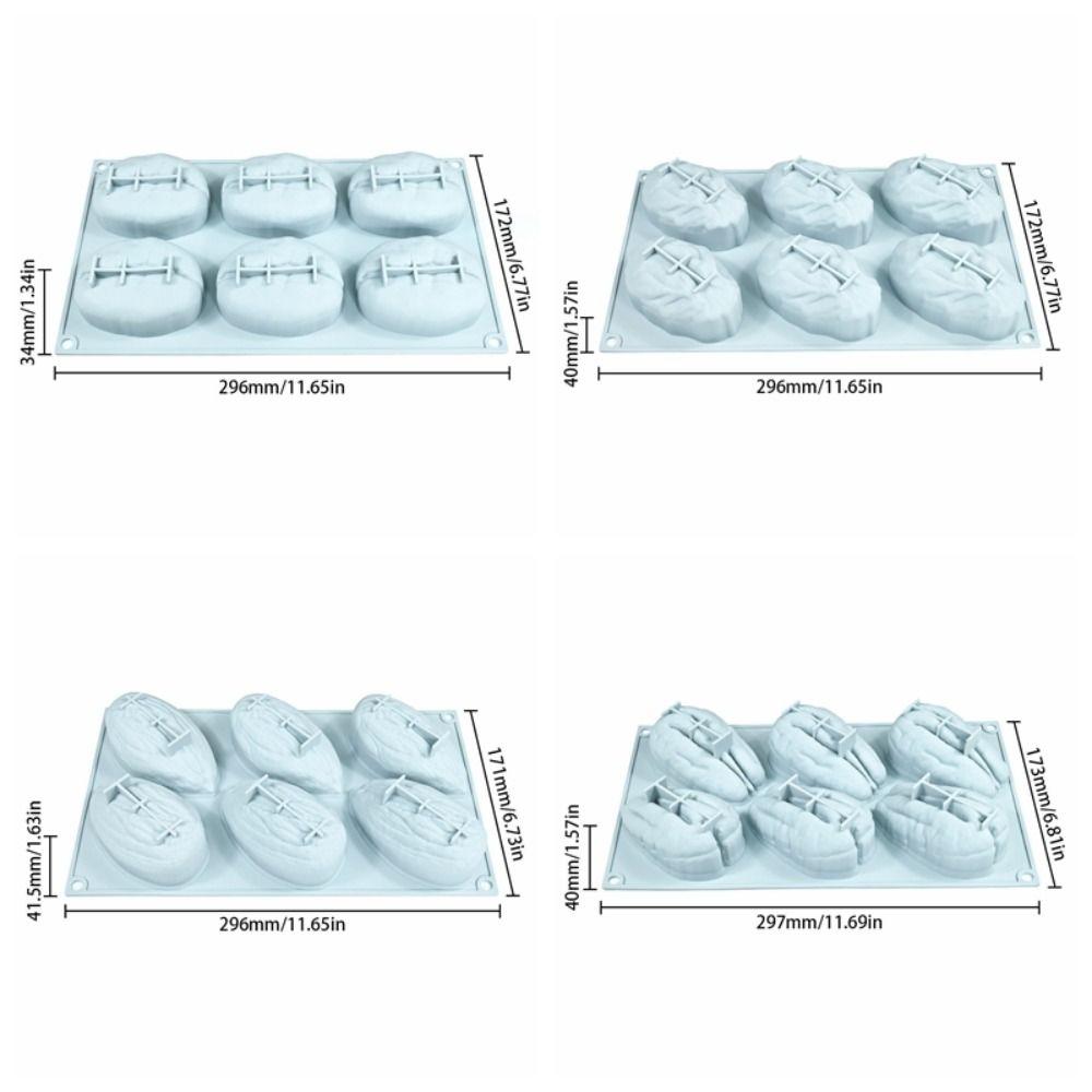 6 Cavity Nuts Silicone Mold Food Grade Silicone Heat Resistant Pistachio Baking Mold Flexible BPA Free French Pastry Mold