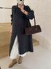 Stand Collar Belted Elegant Double-Sided Wool Coat - Women's Autumn/Winter 2025 Collection
