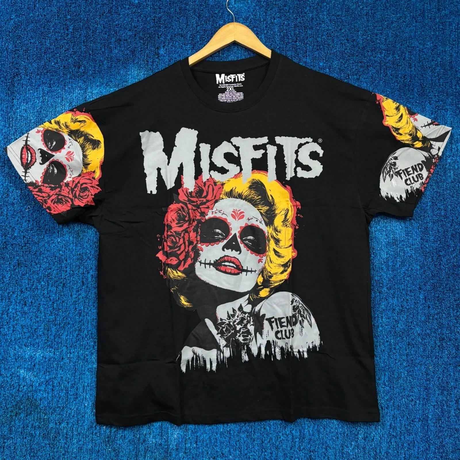 Misfits Fiend Club Day of the Dead Marilyn Monroe Tee 2XL S