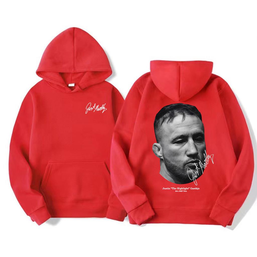 Justin The Highlight Gaethje Graphic Hoodies Men Women Vintage 90s Violence Aesthetics Sweatshirt Oversized Hoodie