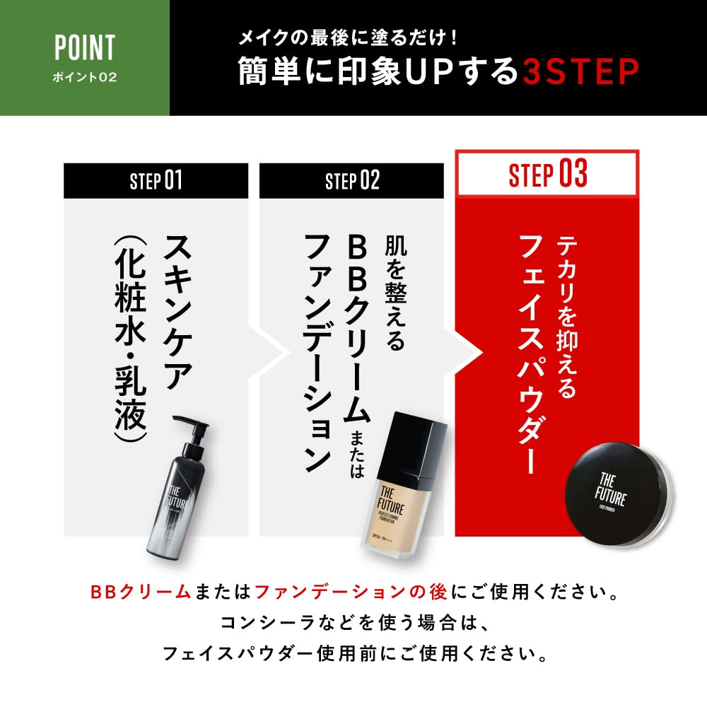 THE FUTURE Face Powder Loose Powder Sebum Shine Sebum Adsorption Prevents Shine Prevents Falling Pore Cover Oily Skin Finishing Powder Medicated Acne