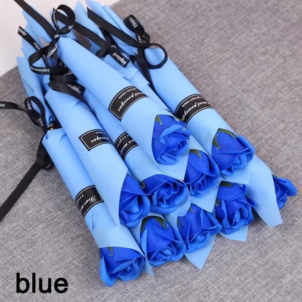 10/20pcs Red Rose Bouquet Artificial Flower Eternal Rose Valentines Day Teacher's Day Mother's Day Gift Giving Bunch Flower