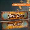 Retro Metal Wall Art for Home Office Beer Bar Decor