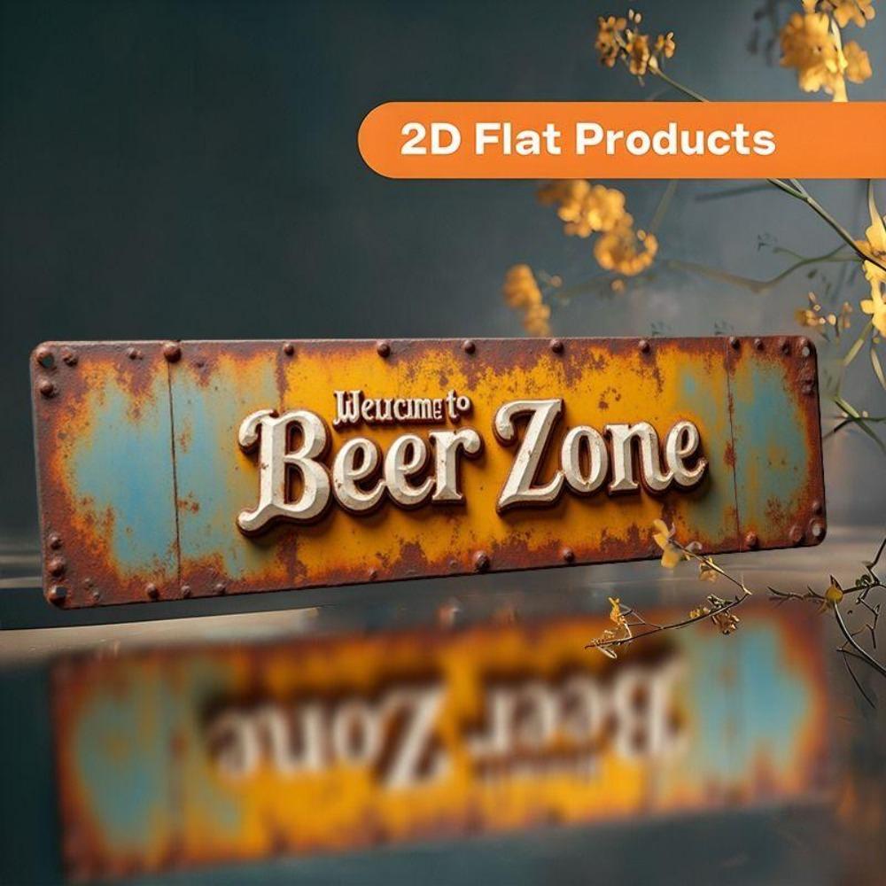 Retro Metal Wall Art for Home Office Beer Bar Decor