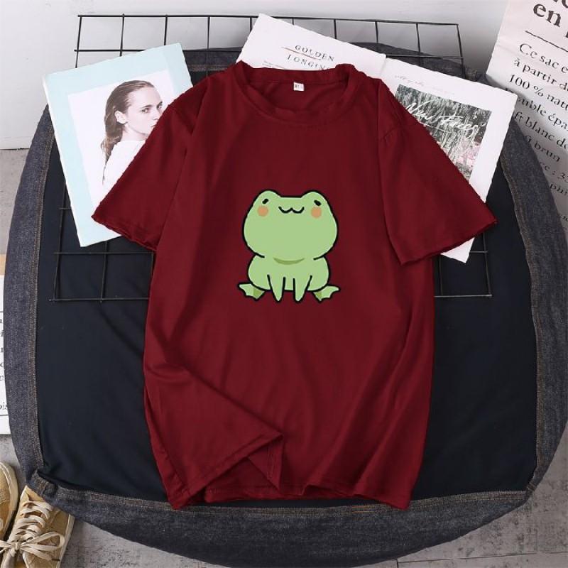 Casual Short Sleeve Printed T-Shirt Men Women Loose Fit Cotton Blend Round Neck Tee In Multiple Colors