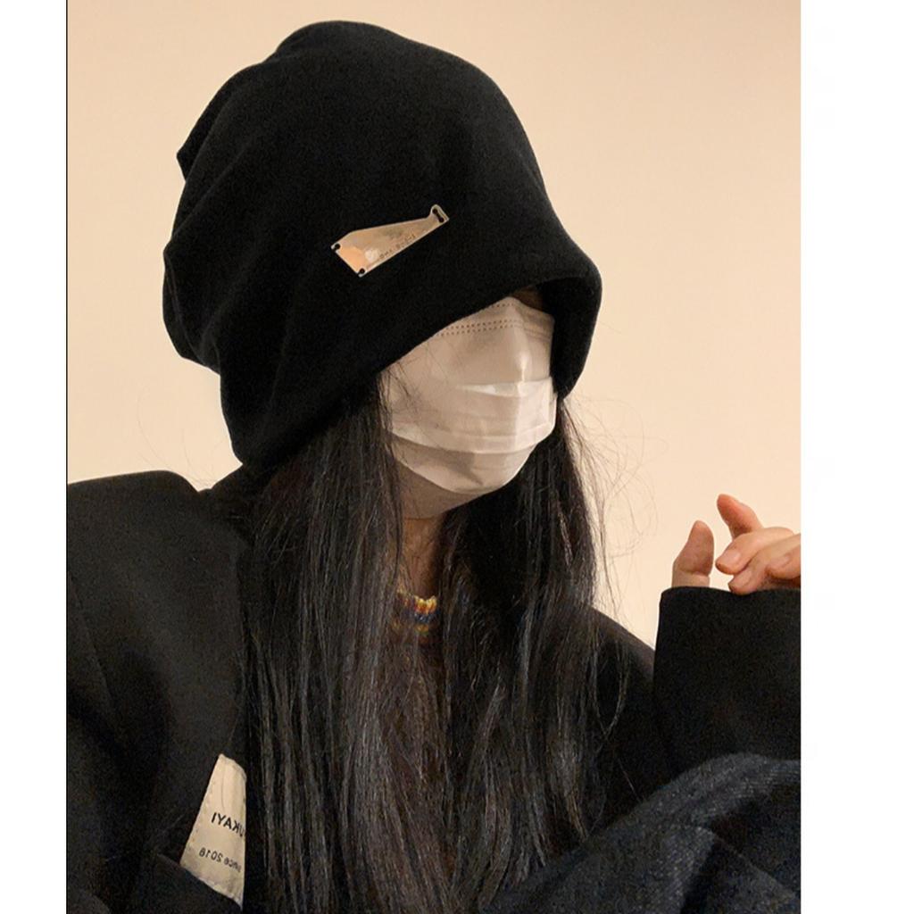 Big Head Circumference, Pile Cap, Women's Cap, Autumn and Winter, Hood Cap, Cold Cap, Toe Cap