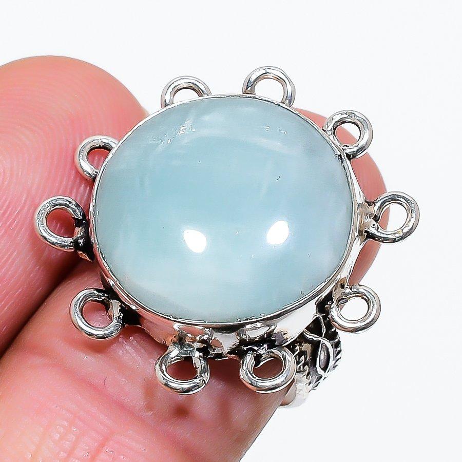 

Natural Aquamarine Gemstone 925 Sterling Silver Jewelry Ring Size 8 O7A96