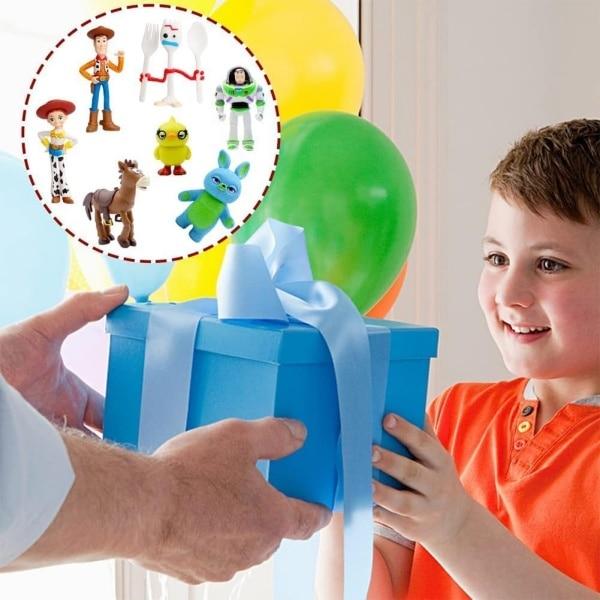 AjieQaQ Toy Story 4 Figurine Set, 7 PCS, Woody, Bo Peep, Buzz Lightyear, Forky, Duck & Rabbit, 4-7 Cm, Multicolor