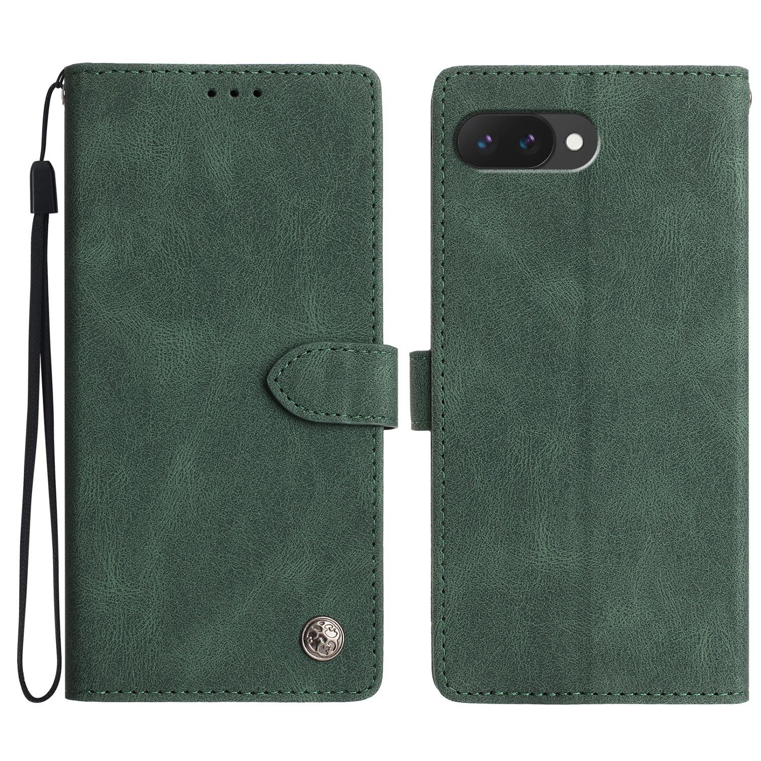 For Google Pixel 9a Leather Case Solid Color Phone Wallet Cover A