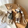 Handmade Cute Hippopotamus Keychain: Woven Cartoon Lanyard for Bags or Phones